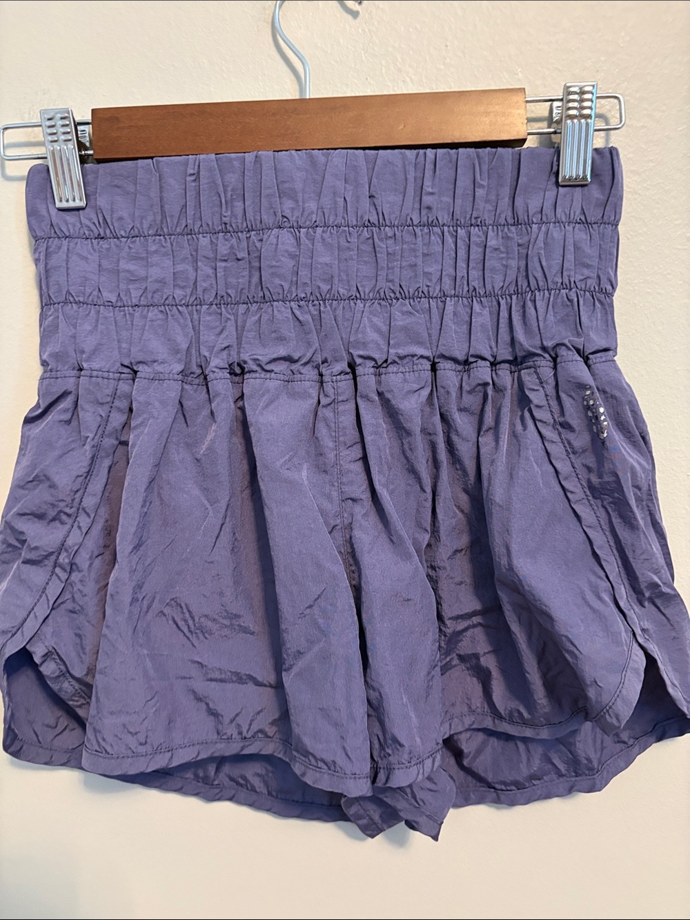 FP Movement by Free People Lavender High-Waist Smocked Skort
